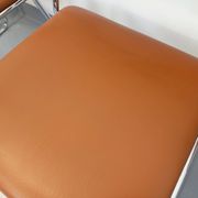 4 vintage sleigh chairs from the 70s, in designer chrome metal