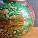 Lamp "Laque Line" Jean-Noël Bouillet (JNB) - Painted Glass Globe Signed