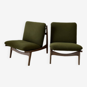 Pair of 790 armchairs by Joseph André Motte, Steiner, 1960