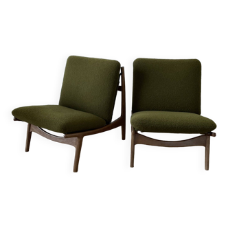 Pair of 790 armchairs by Joseph André Motte, Steiner, 1960