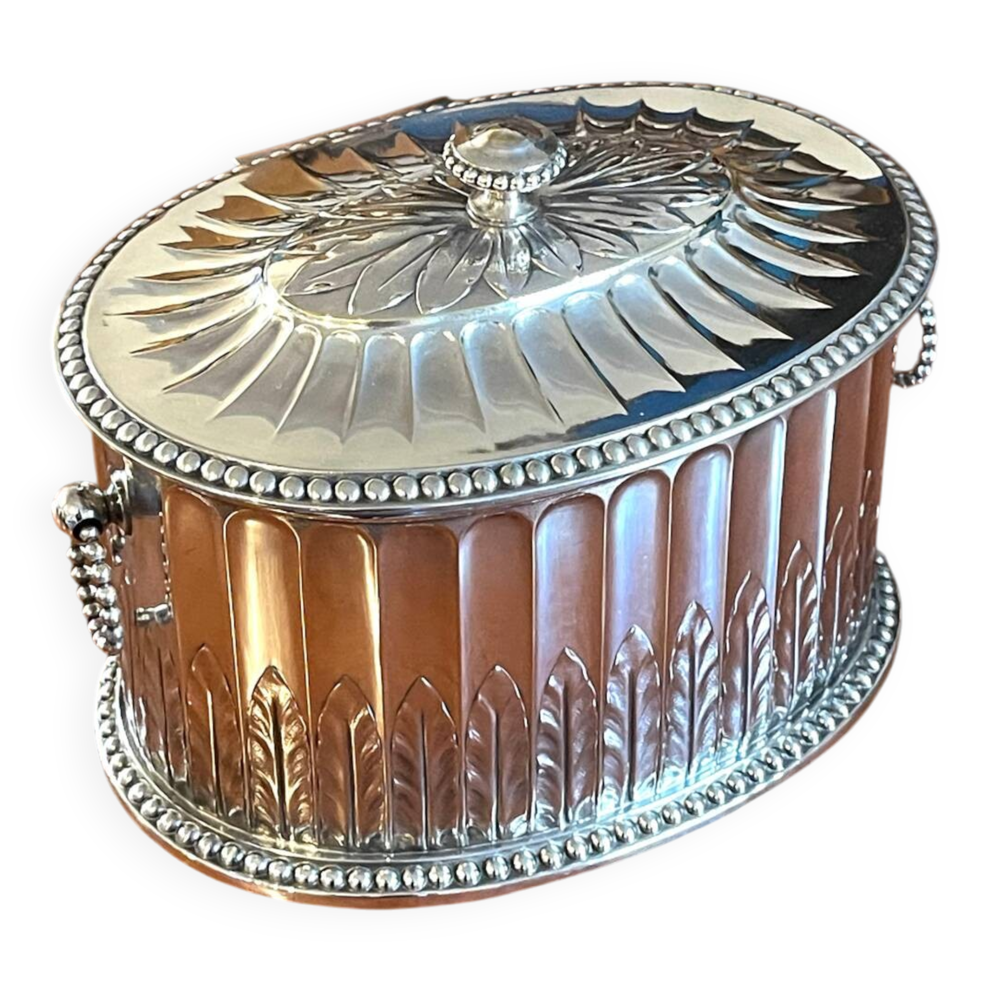 Christofle gallia ,grande boîte a biscuit début XXème
