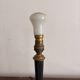 Antique Neo-Classical Column Candle Holder Brass Empire Lamp