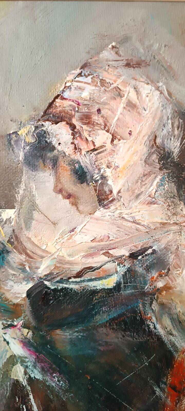 Large oil painting on canvas - Alberto Alberti (1894-1974) 1959 - female figure