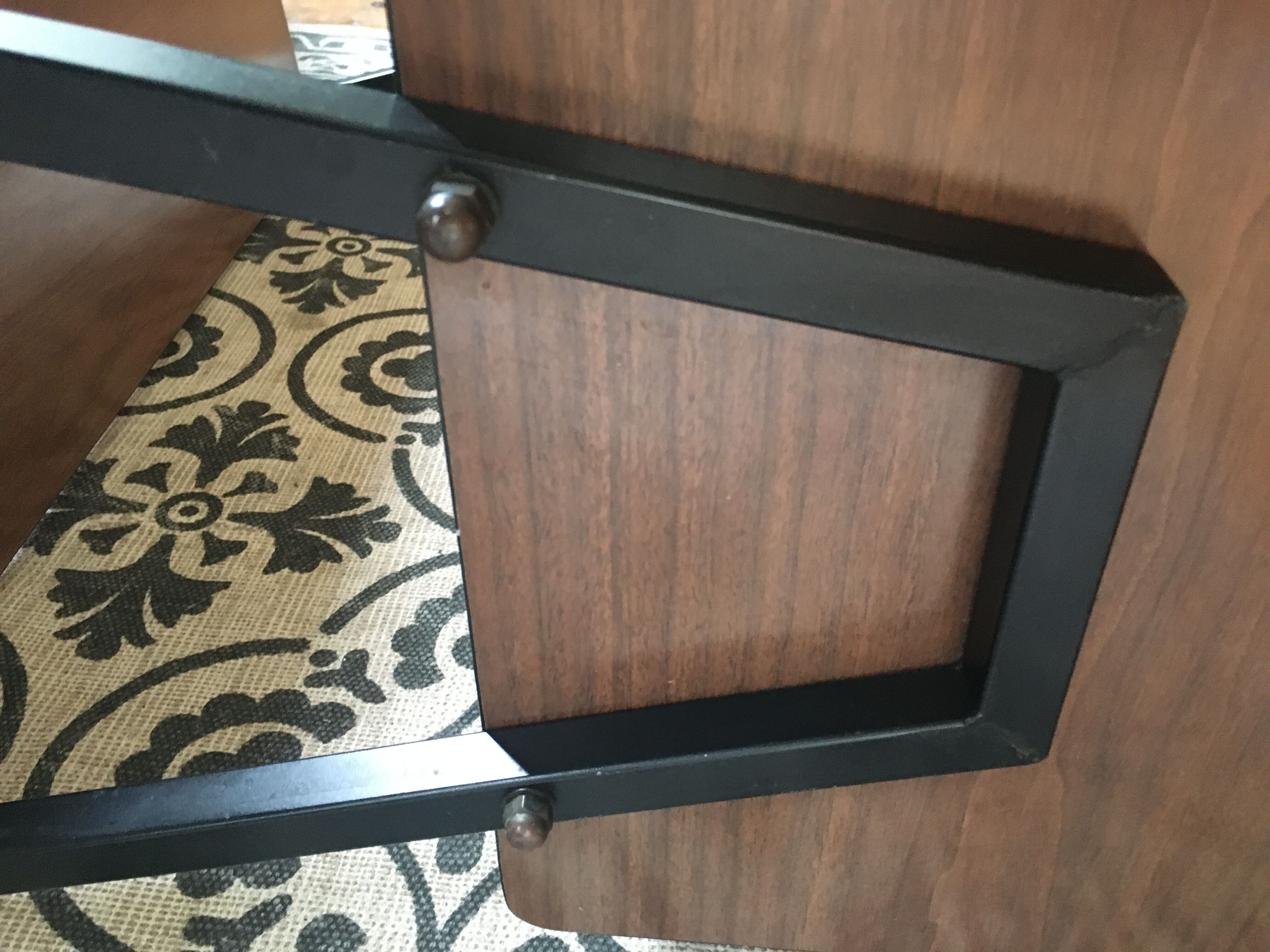 Meuble bar à roulettes en formica 50/60