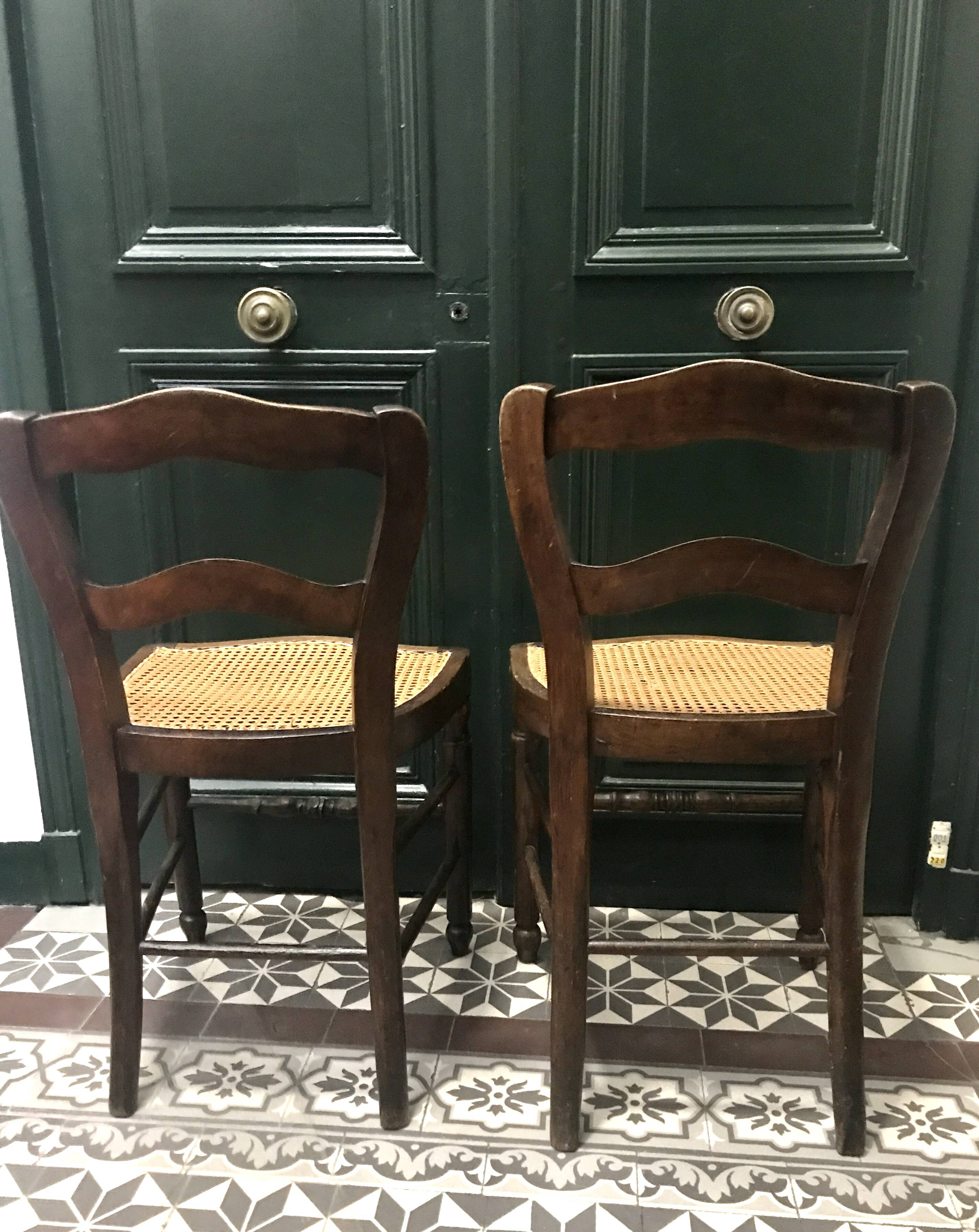 Pair of cane chairs