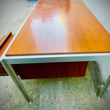 Large office of George Ciancimino in exotic wood and aluminum for Mobilier International