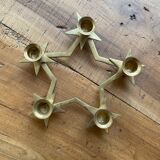 Brass star bougeoir