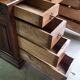 Ancien bureau 9 tiroirs en noyer de style gothique ref je