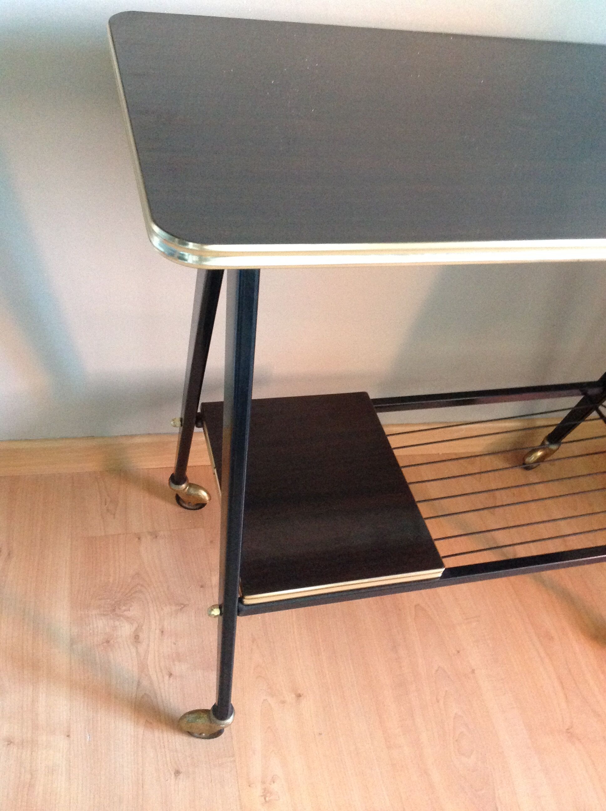 Formica TV table and compass feet, vintage years 60/7