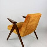 Yellow Gold Chameleon Bunny Armchair attributed to Jozef Chierowski, 1970s