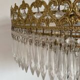 Antique brass hot air balloon chandelier with tassels