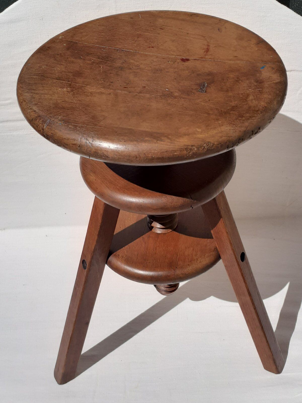 Wooden workshop stool