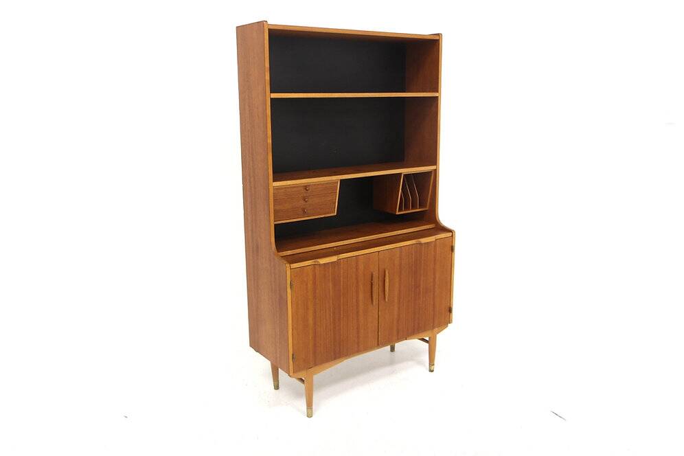 Secrétaire scandinave en teck, Hugo Troeds, Bjärnum, Suède, 1950