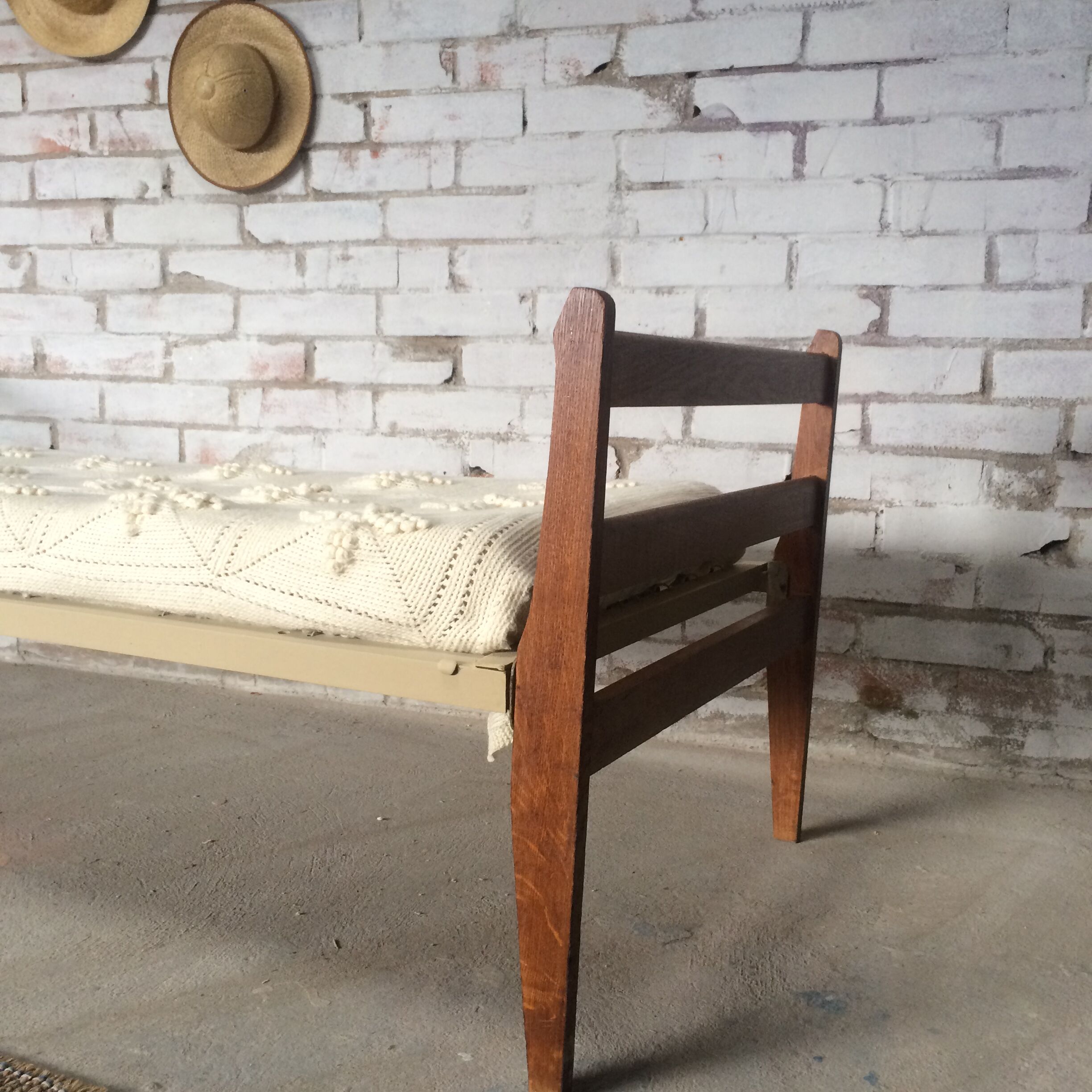 Bed scandinavian vintage compass  wood