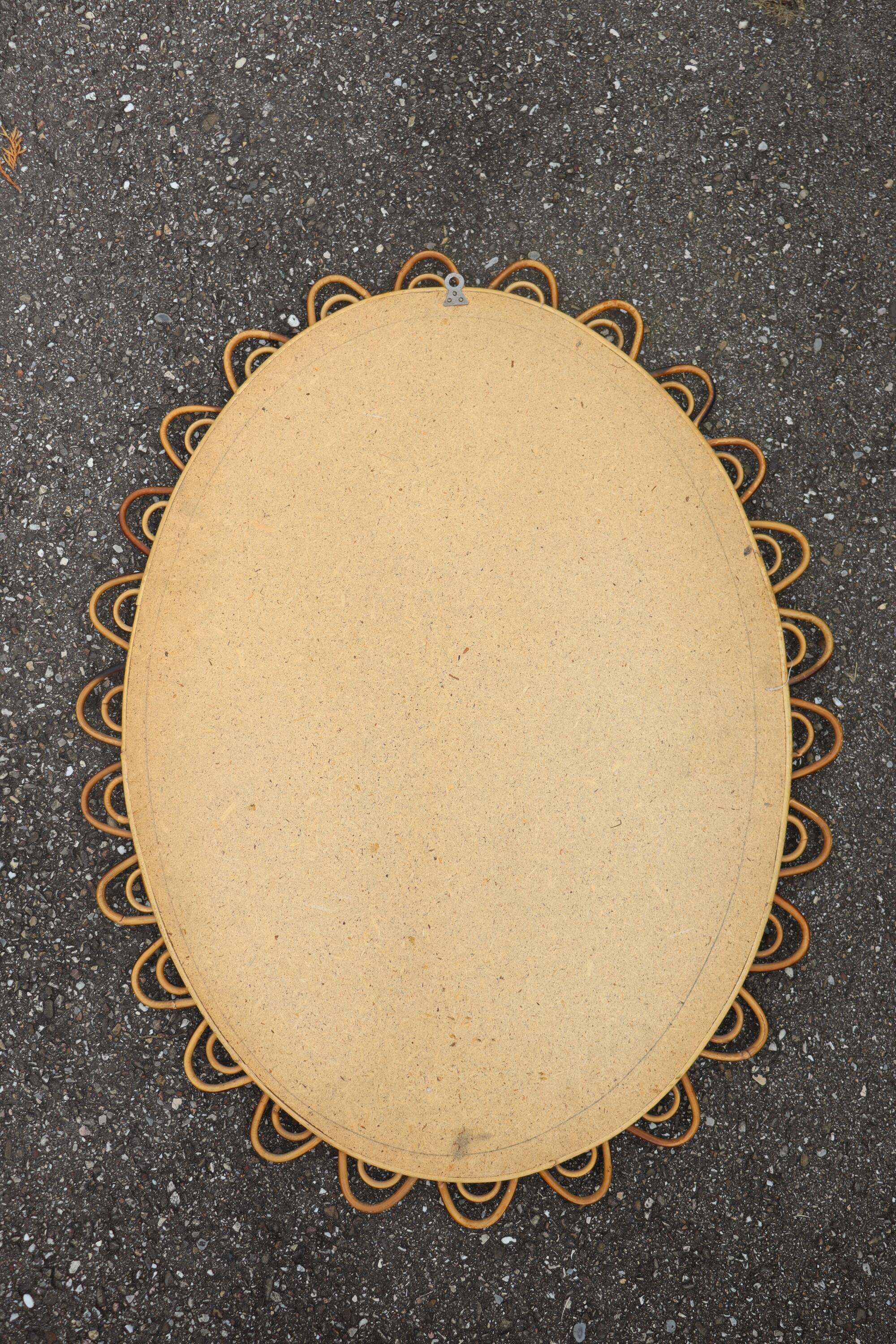 Extra large rattan mirror design Italy