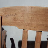 Wooden armchairs and canning