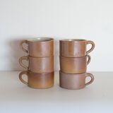Lot de 6 tasses en grès