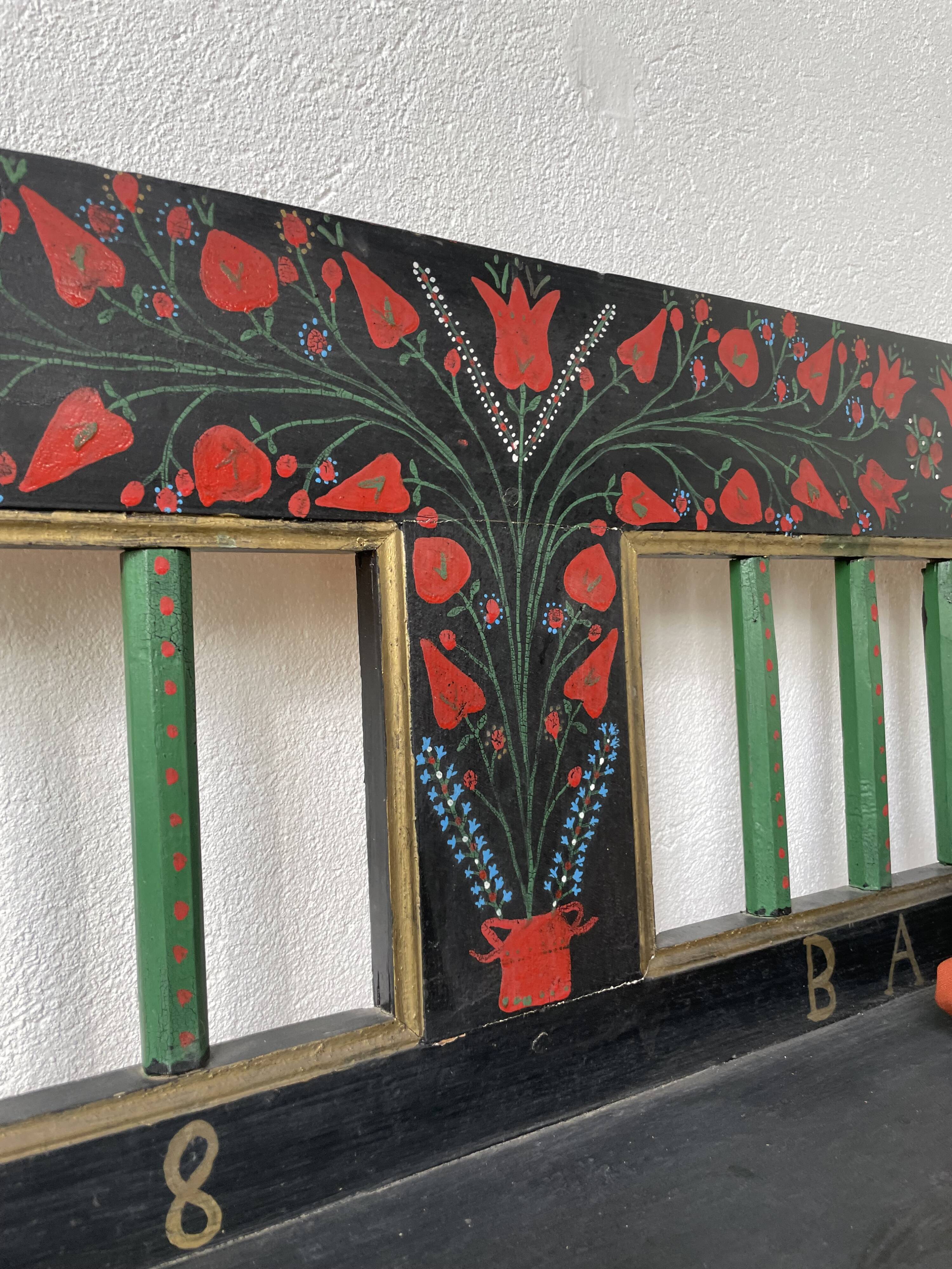Moldavian bench 1968 polychrome