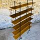 Wall system has 6 Scandinavian modular shelves