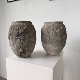 Pair of cement planters, 1900