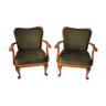 Paire fauteuil anglais XIXé style Chippendale