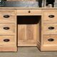 Magnificent old professional desk counter made of solid light walnut.