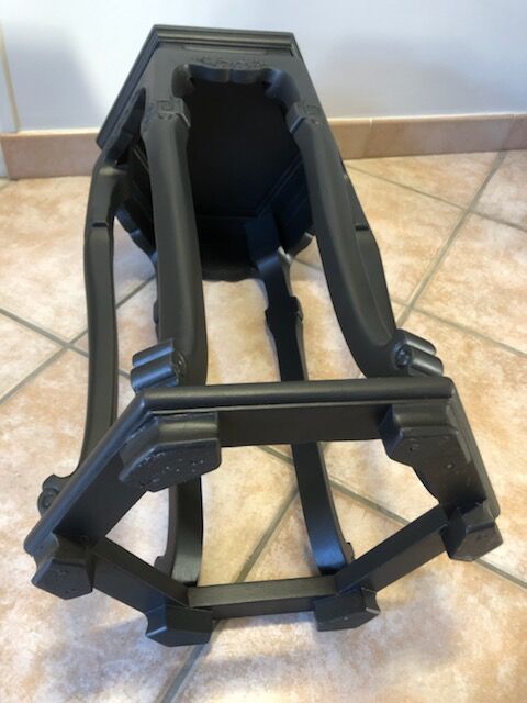 Hexagonal pedestal table with white grey marble top