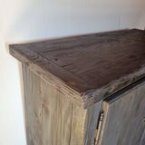 1930s Grey Patina Pine Garage Workbench