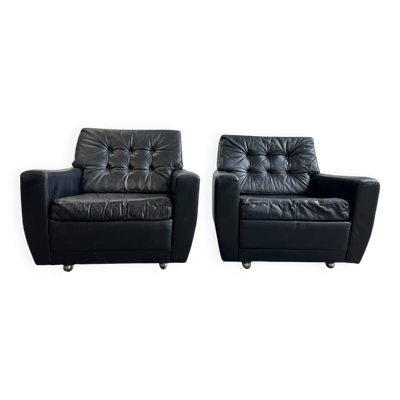 Ensemble de 2 sièges individuels/fauteuils/sièges club vintage