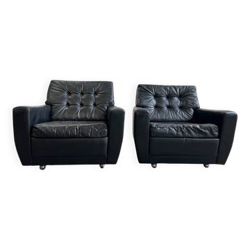 Ensemble de 2 sièges individuels/fauteuils/sièges club vintage