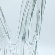 Vase de Murano - Sculpture en verre clair - Soufflé à la main