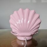 Pink ceramic shell lamp 1970