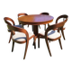Table en teck vintage et chaises