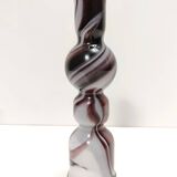Purple and White Murano Glass Vase “Wave” by Carlo Moretti, Italy