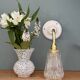 Vintage cut glass tulip wall light