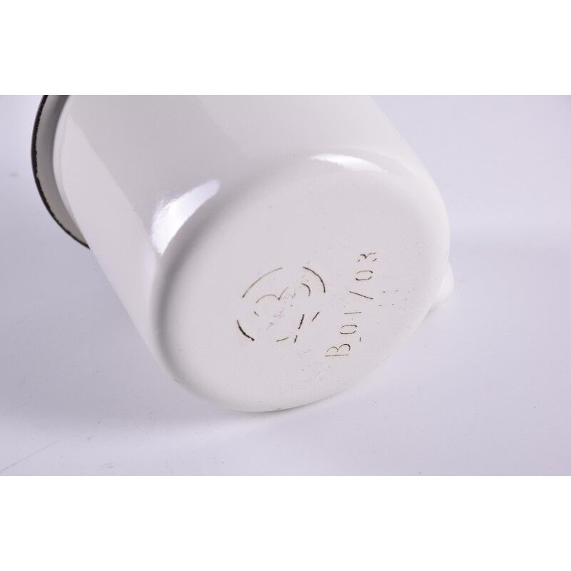 Vintage enamel cup white