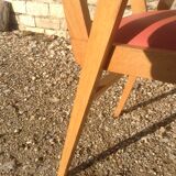 Paire de fauteuils sièges vintages rouge