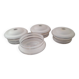Set of 4 art deco glass tulip bowls