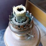 Old engraved globe oil lamp