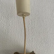 Vintage 1960 Scandinavian suspension light in wire and wood - 30 x 21 cm