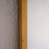 Vintage rectangular mirror with gold and black metal frame