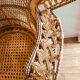 Mid-Century Oriental Peacock Chair in Straw, 1970s