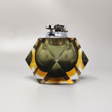 1960s blue table lighter in murano sommerso glass by flavio poli for seguso