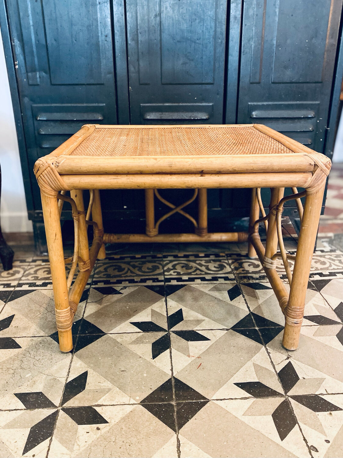 Small rattan coffee table