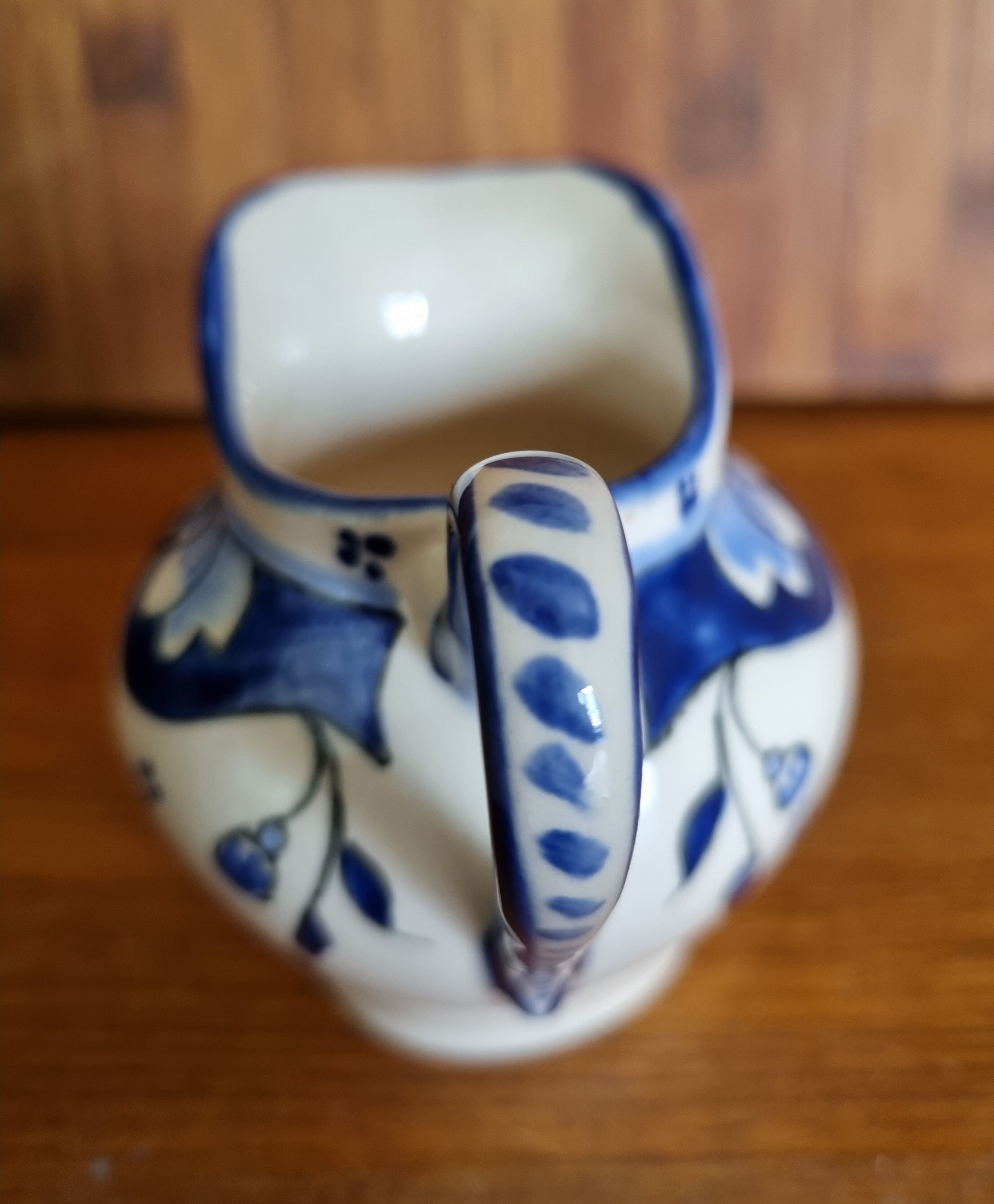Milk jug Creamer faience décor Old Rouen