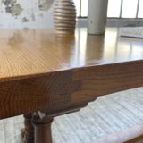3m oak table from 1950 with its extensions