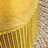 Upholstered gold velvet armchair-Napoleon III style