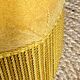 Upholstered gold velvet armchair-Napoleon III style