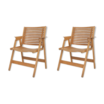 Set of 2 Niko Kralj folding chairs for Impakta Les, Slovenia 1956