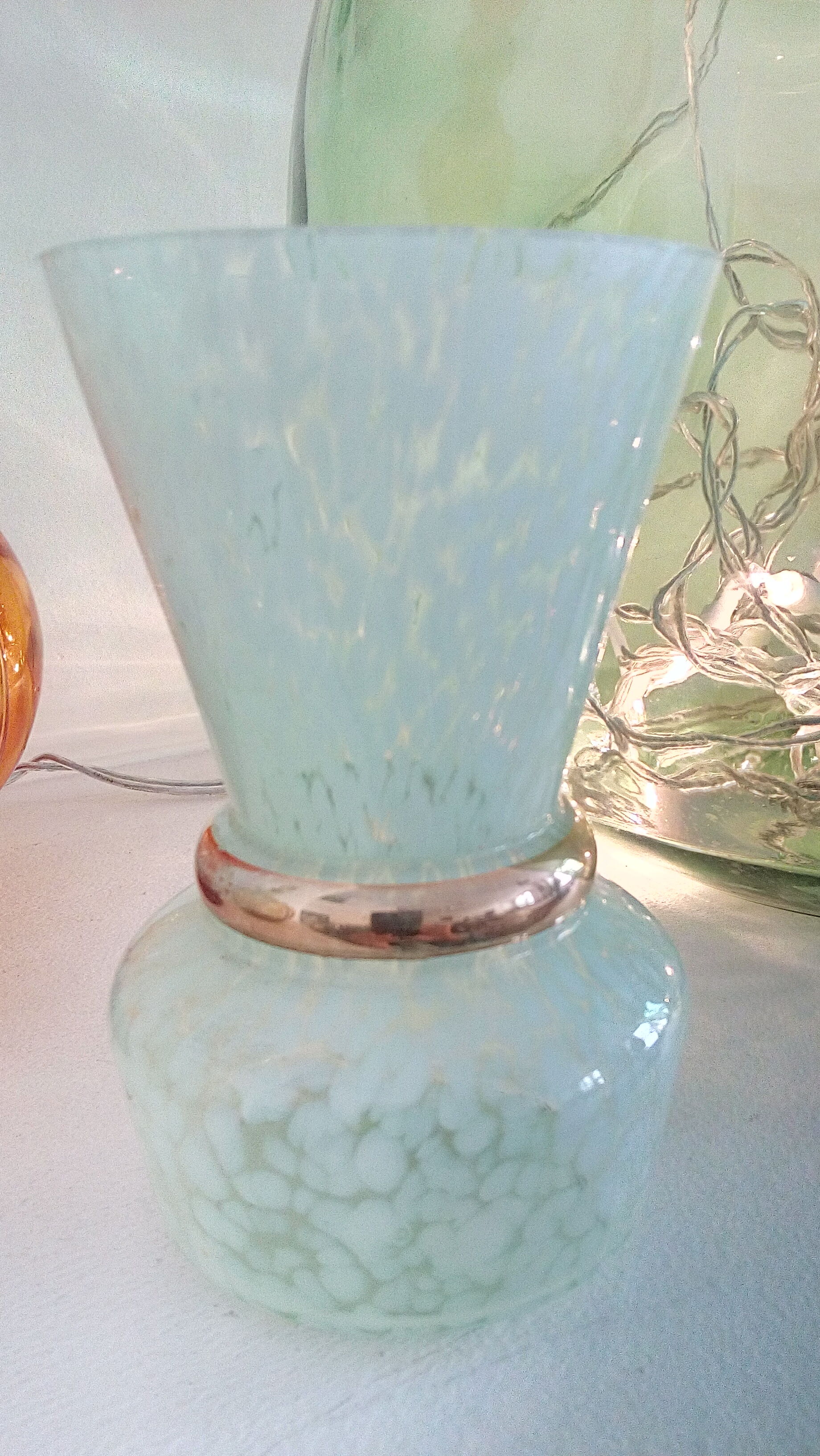 Almond green clichy vase